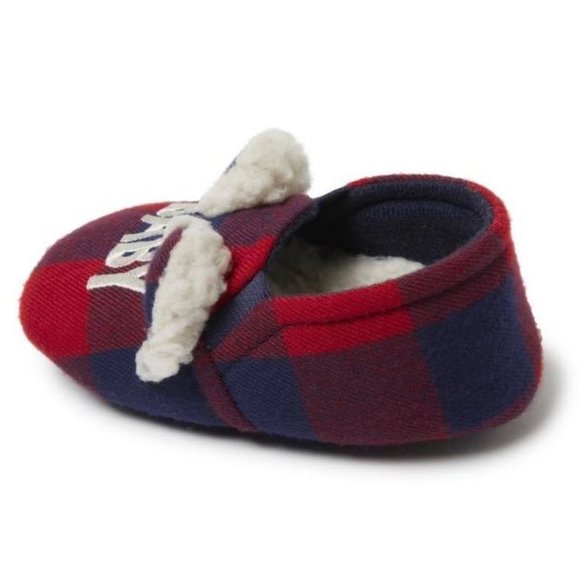 5/$20 NEW 5-6 Infant Dearfoams Plush Plaid BABY BEAR Slippers - Picture 7 of 10
